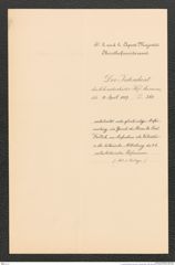 k.k. naturhistorisches Hofmuseum, Intendanzakten 1885-1896 (Hauer), Aktenzahl Z.268.b/1889, Seite 4
